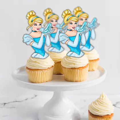 Princess, cupcake toppers, print and cut, party decor
