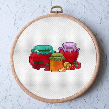 Jam cross stitch pattern