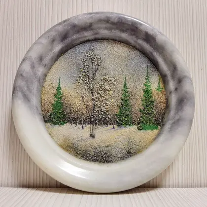 Antique items of from natural stone. Soviet painting