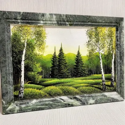 Antique Russian Painting.Vintage Wall decor.Old Soviet Picture