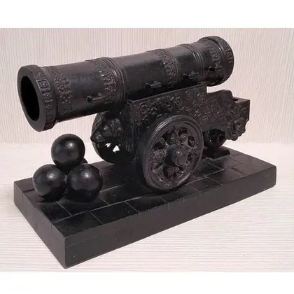 Antique Cast Iron Statuette Tsar Cannon. Soviet Vintage figurine