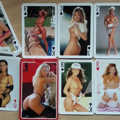 Vintage Erotic Playing Cards. Pin-up Girls. Nude Playing Cards