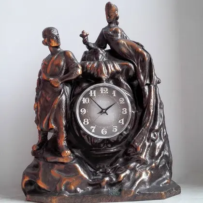 Soviet Vintage Desk Clock Molnija.Russian Mechanical Mantel clock