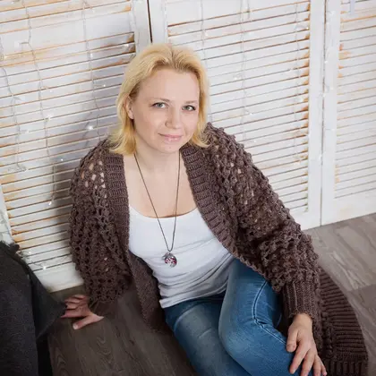 Long open cardigan crochet pattern