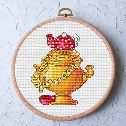 samovar cross stitch pattern