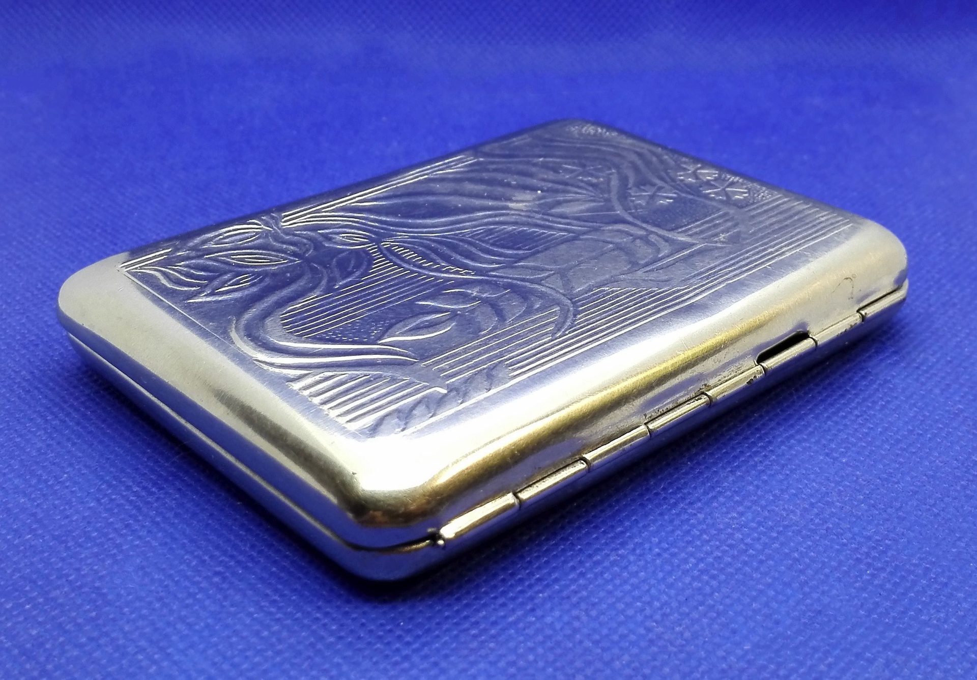 Vintage Soviet Cigarette Case. Metal Case fo Smoker. Tobacco box 7 Vintage Soviet Cigarette Case. Metal Case fo Smoker. Tobacco box - Image 7
