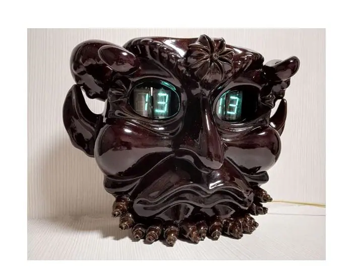 Soviet Antique Сlock Devils Head. Ceramic Electronic Clock USSR 1 Soviet Antique Сlock Devils Head. Ceramic Electronic Clock USSR