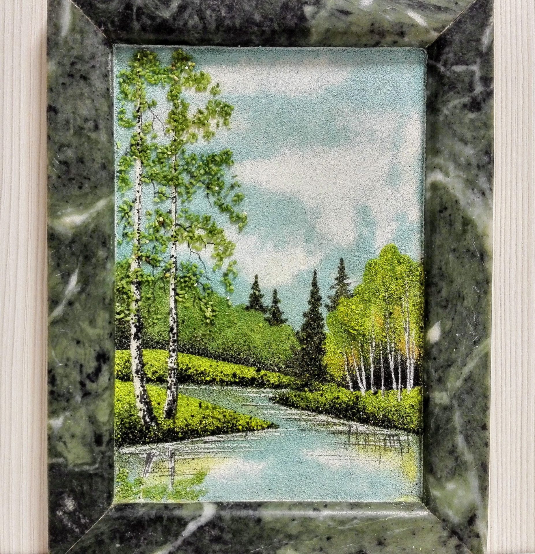 Soviet Picture From Stone. Vintage Russian Painting. Wall decor 5 Soviet Picture From Stone. Vintage Russian Painting. Wall decor - Image 5