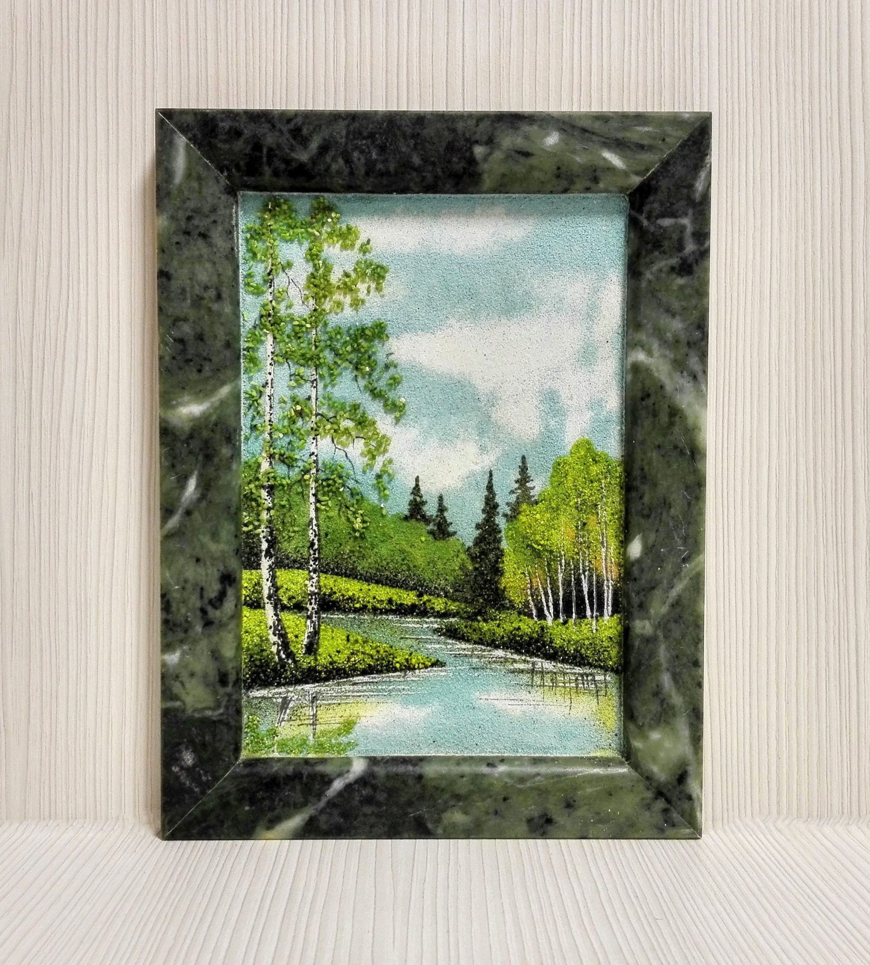Soviet Picture From Stone. Vintage Russian Painting. Wall decor 11 Soviet Picture From Stone. Vintage Russian Painting. Wall decor - Image 11