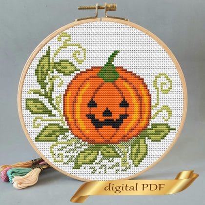 halloween pumpkin cross stitch