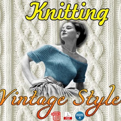 Knitting and crochet. Modern vintage style