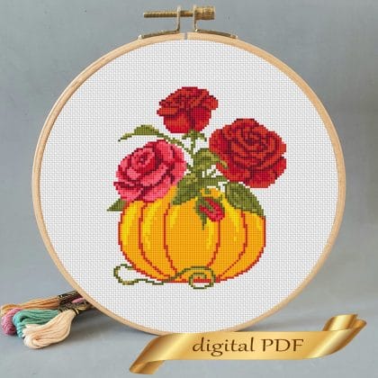 halloween pumpkin cross stitch