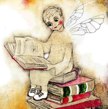 reading book illustration