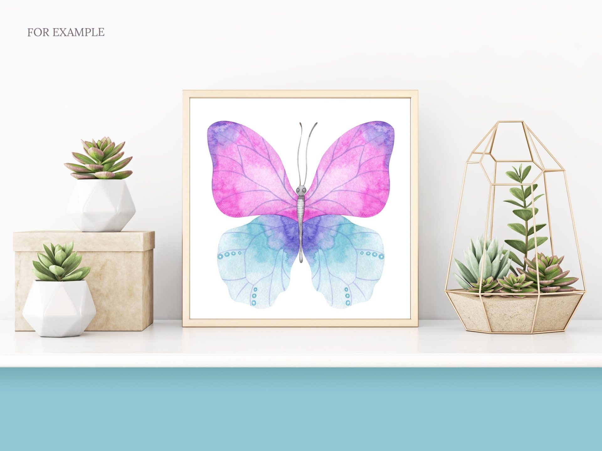Pink butterfly clipart. Cute watercolor butterflies, greenery 5 Pink butterfly clipart. Cute watercolor butterflies, greenery - Image 5