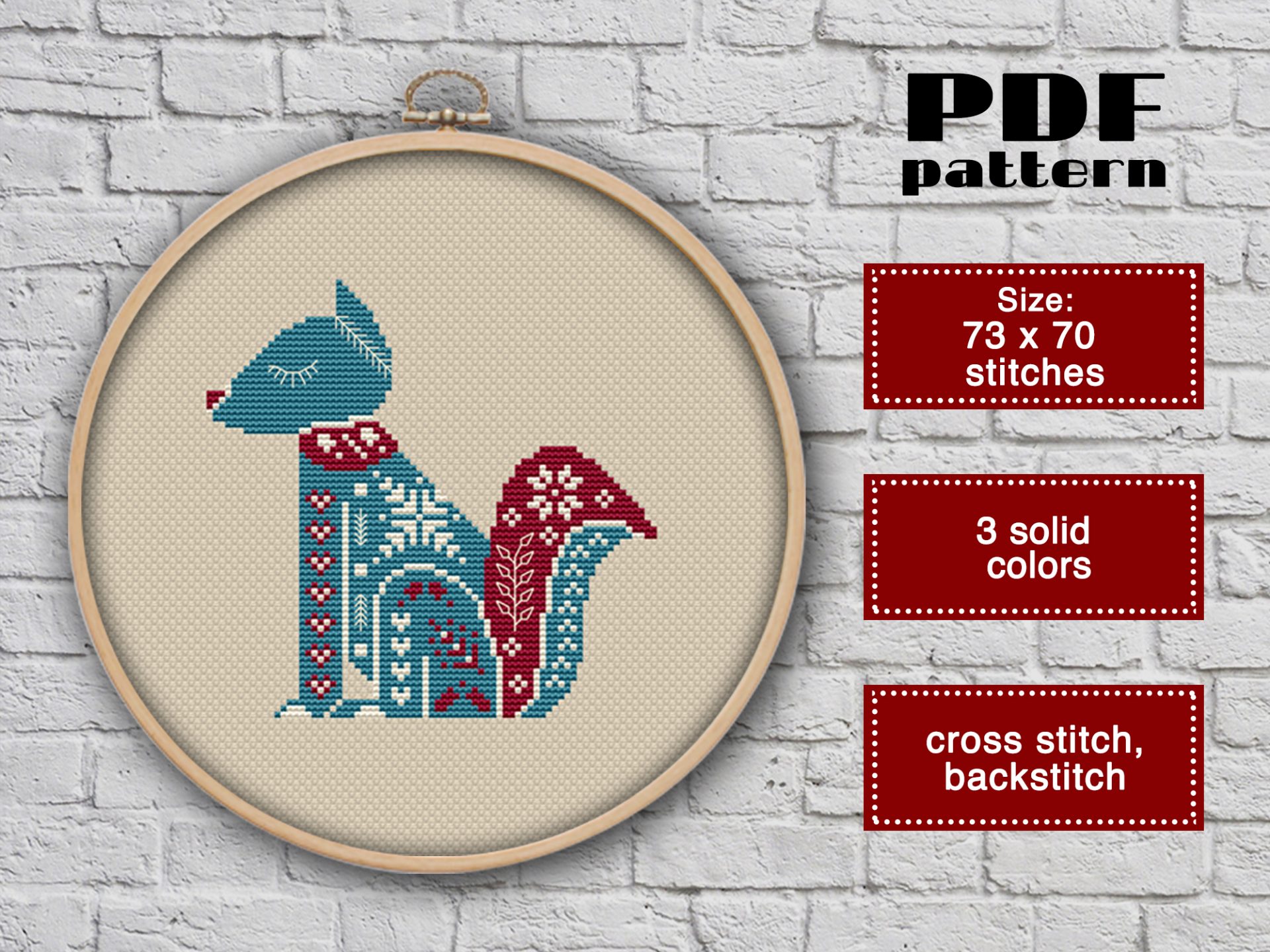 Christmas set cross stitch pattern pdf, Winter cross stitch 4 Christmas set cross stitch pattern pdf, Winter cross stitch - Image 4