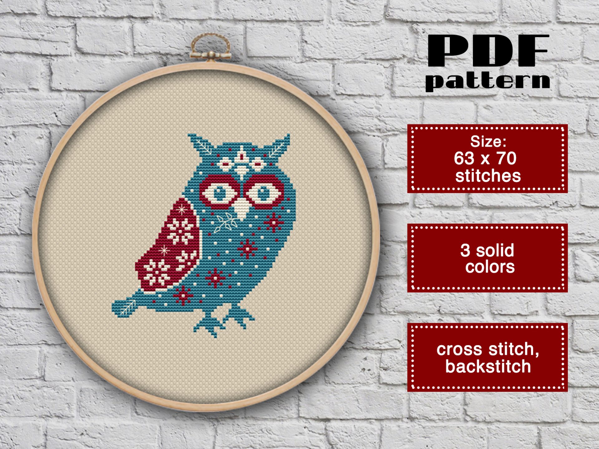 Christmas set cross stitch pattern pdf, Winter cross stitch 6 Christmas set cross stitch pattern pdf, Winter cross stitch - Image 6