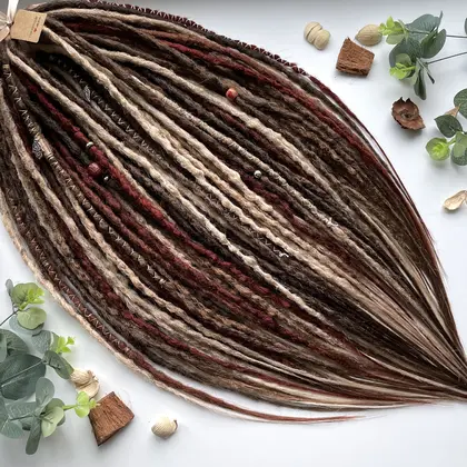 Boho dreads brown, Synthetic dreadlocks extensions