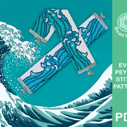 Wave Peyote Stitch Bracelet pattern