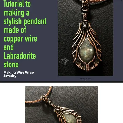 Pendant copper wire wrap tutorial PDF file
