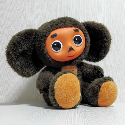Vintage Soviet Plush Toy Cheburashka.Antique Toys USSR. チェブラーシカ