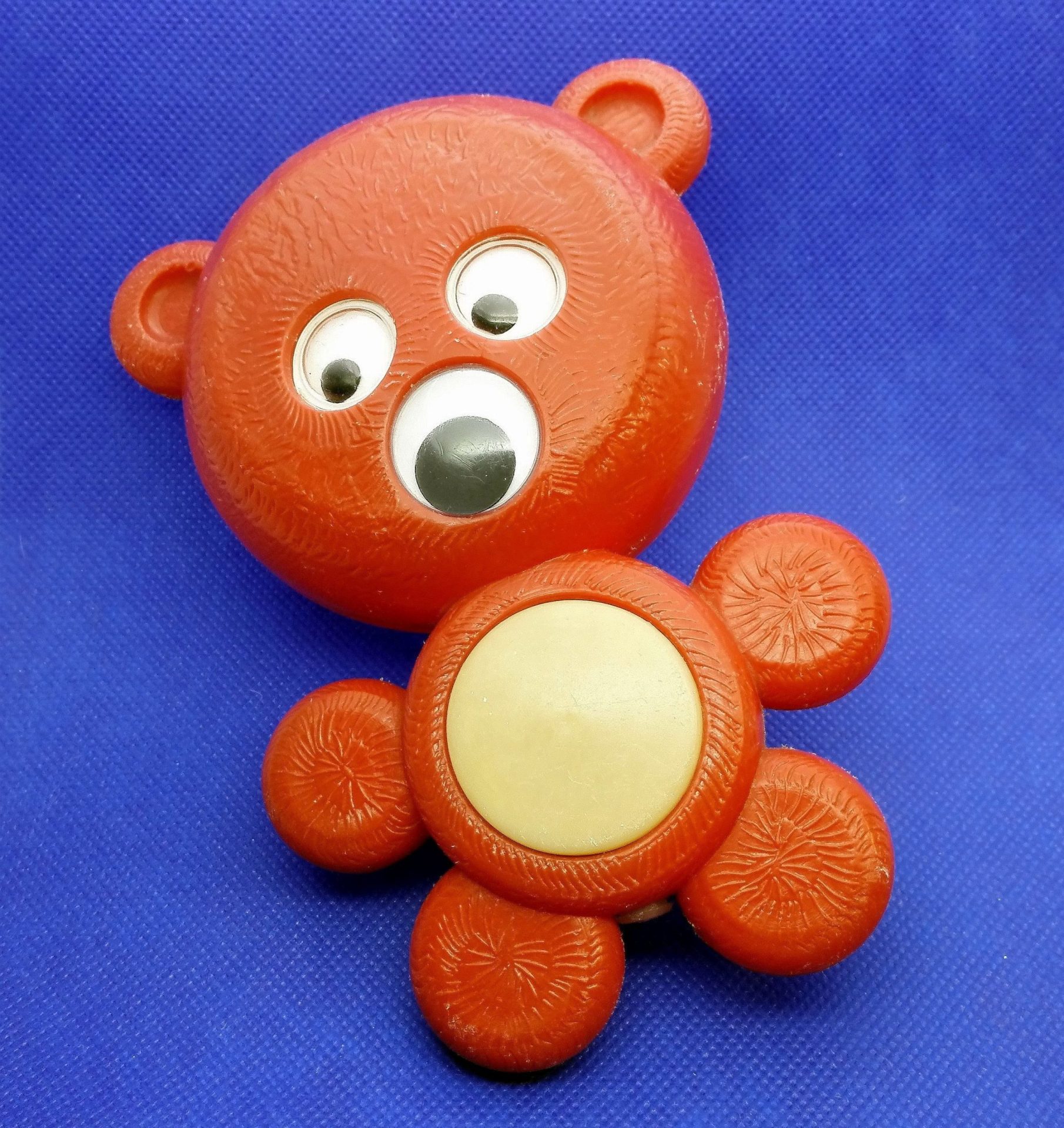 Vintage Soviet Plastic Toy Bear.Antique Toy USSR.Red Teddy Bear 10 Vintage Soviet Plastic Toy Bear.Antique Toy USSR.Red Teddy Bear - Image 10