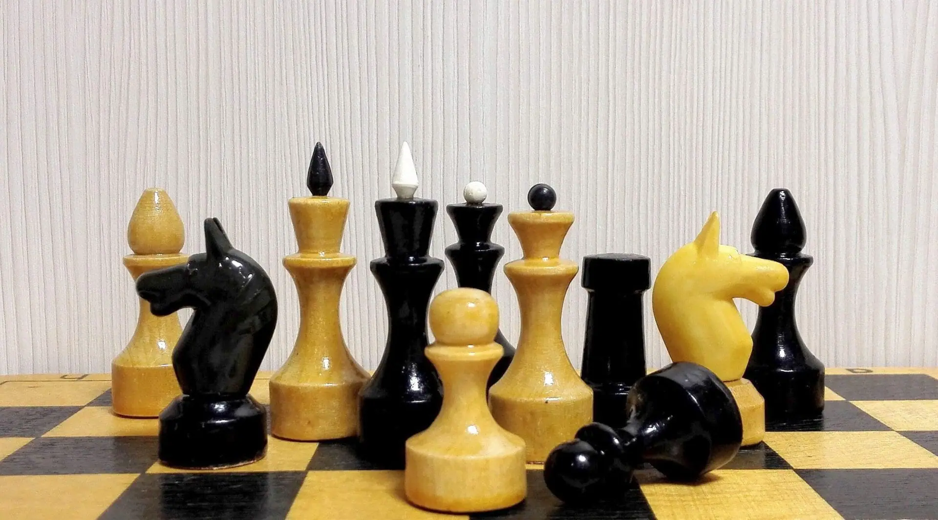 Soviet Antique Chess set with chessboard. Russian Vintage chess 1 Soviet Antique Chess set with chessboard. Russian Vintage chess