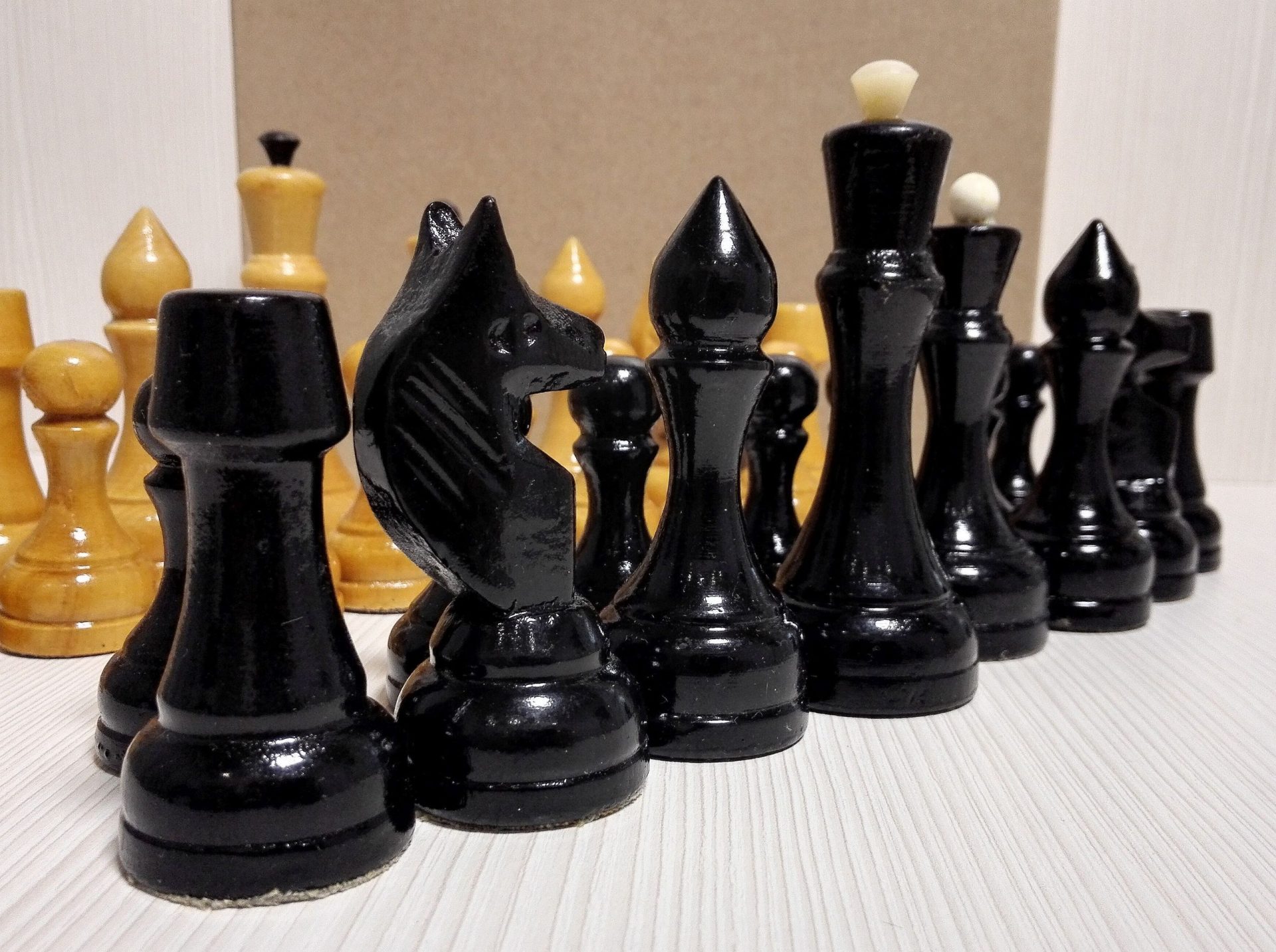 Large Antique Soviet Wooden Chess Pieces. Vintage Russian chess 4 Large Antique Soviet Wooden Chess Pieces. Vintage Russian chess - Image 4