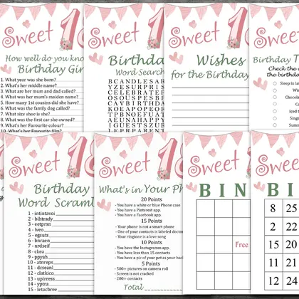 18th Birthday Games package, Adult Birthday Games
