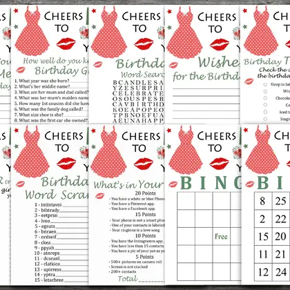 55th Birthday Games package,Adult Birthday Games