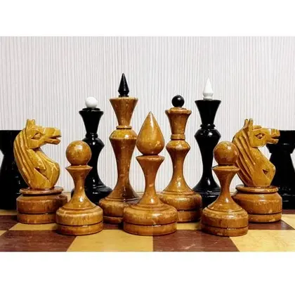 Rare Antique Soviet Wooden Chess.Russian chess.Vintage chess USSR