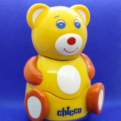Bear Vintage Toy Pyramid Puzzle Roly Poly.Yellow Doll Nevalyashka