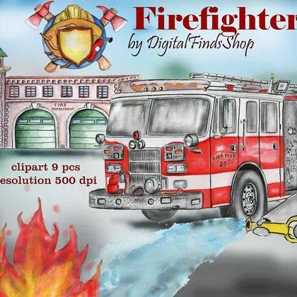Firefighter clipart