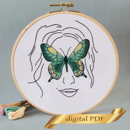 Butterfly pattern embroidery