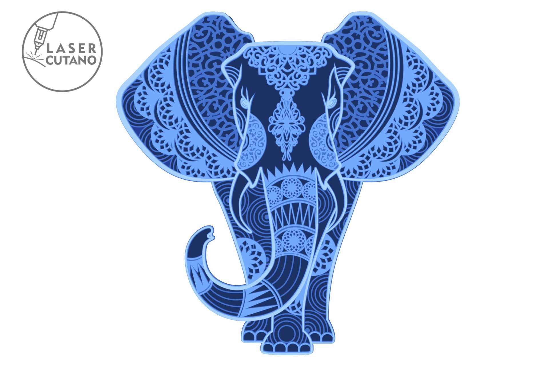 ELEPHANT Template for Laser Cut Wood or Paper Cut 8 ELEPHANT Template for Laser Cut Wood or Paper Cut - Image 8
