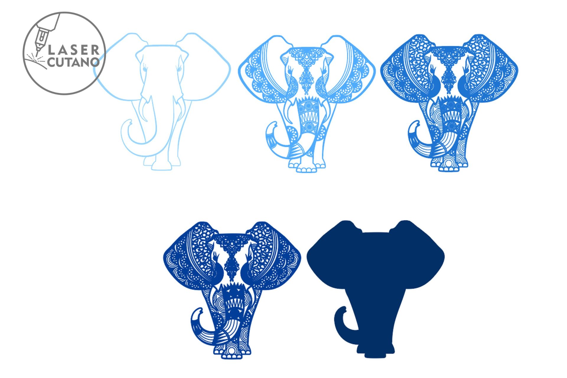 ELEPHANT Template for Laser Cut Wood or Paper Cut 10 ELEPHANT Template for Laser Cut Wood or Paper Cut - Image 10
