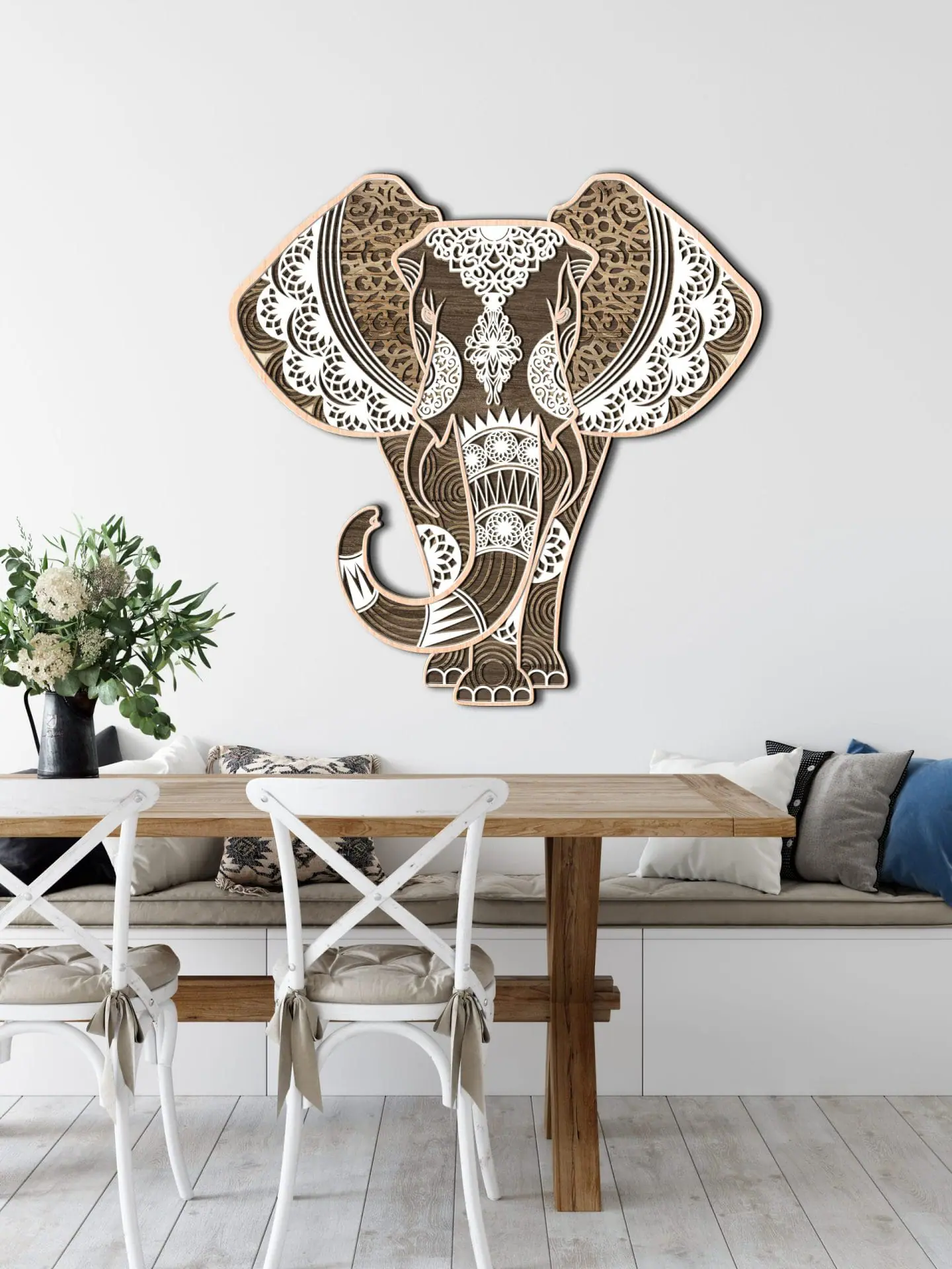 ELEPHANT Template for Laser Cut Wood or Paper Cut 9 ELEPHANT Template for Laser Cut Wood or Paper Cut - Image 9