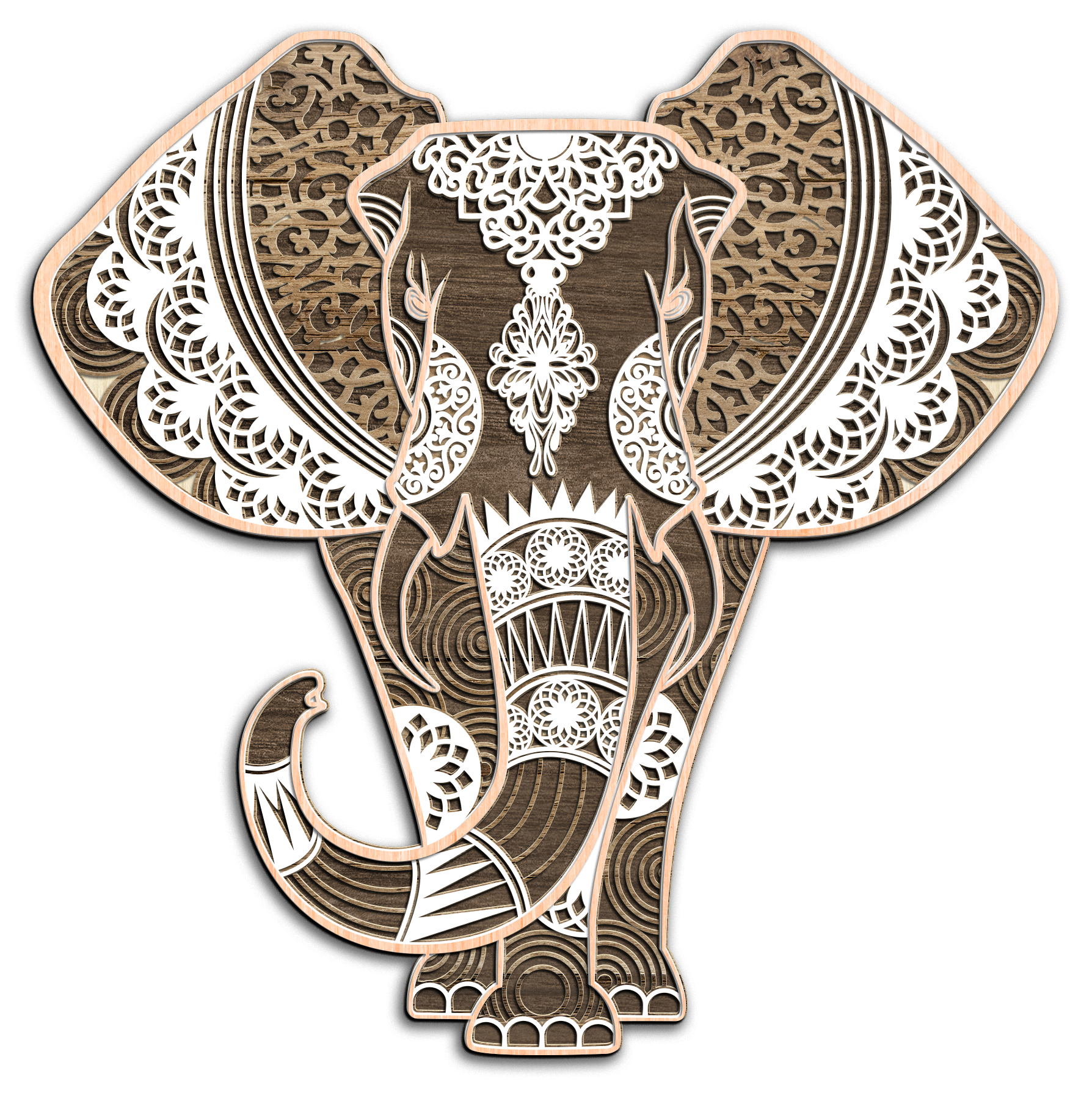 ELEPHANT Template for Laser Cut Wood or Paper Cut 6 ELEPHANT Template for Laser Cut Wood or Paper Cut - Image 6