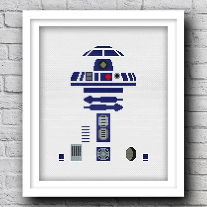 Star wars cross stitch pattern pdf, R2D2 cross stitch
