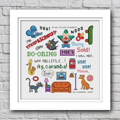 The Simpsons cross stitch pattern pdf