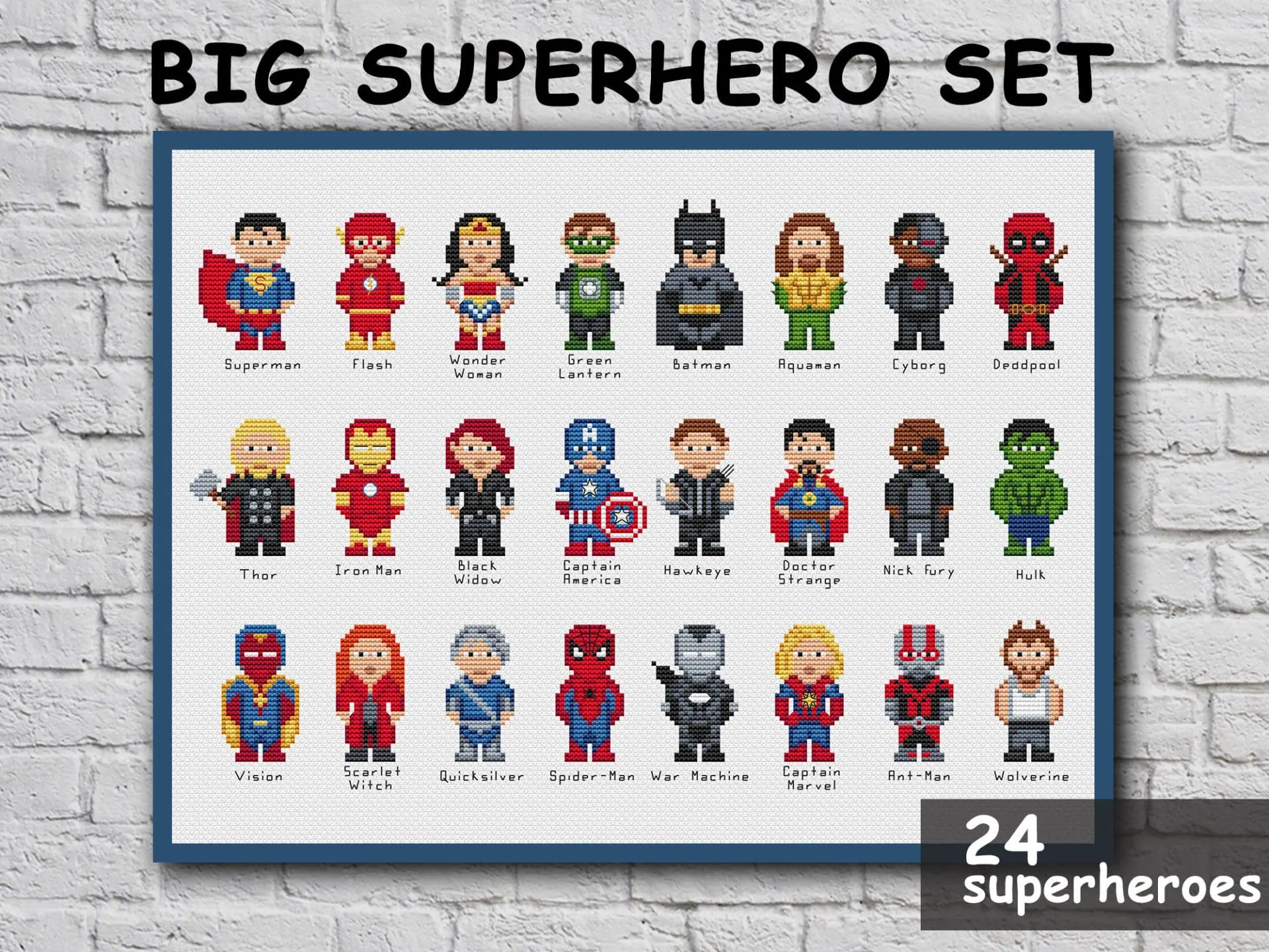Superheroes cross stitch pattern pdf, Marvel cross stitch pattern 1 Superheroes cross stitch pattern pdf, Marvel cross stitch pattern