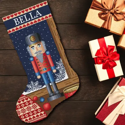 Christmas stocking cross stitch pattern pdf Nutcracker
