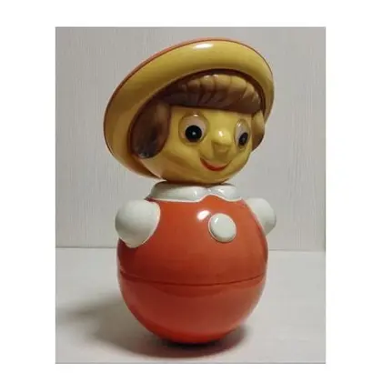 Pinocchio Vintage Soviet Toy Roly Poly. Musical Nevalyashka USSR