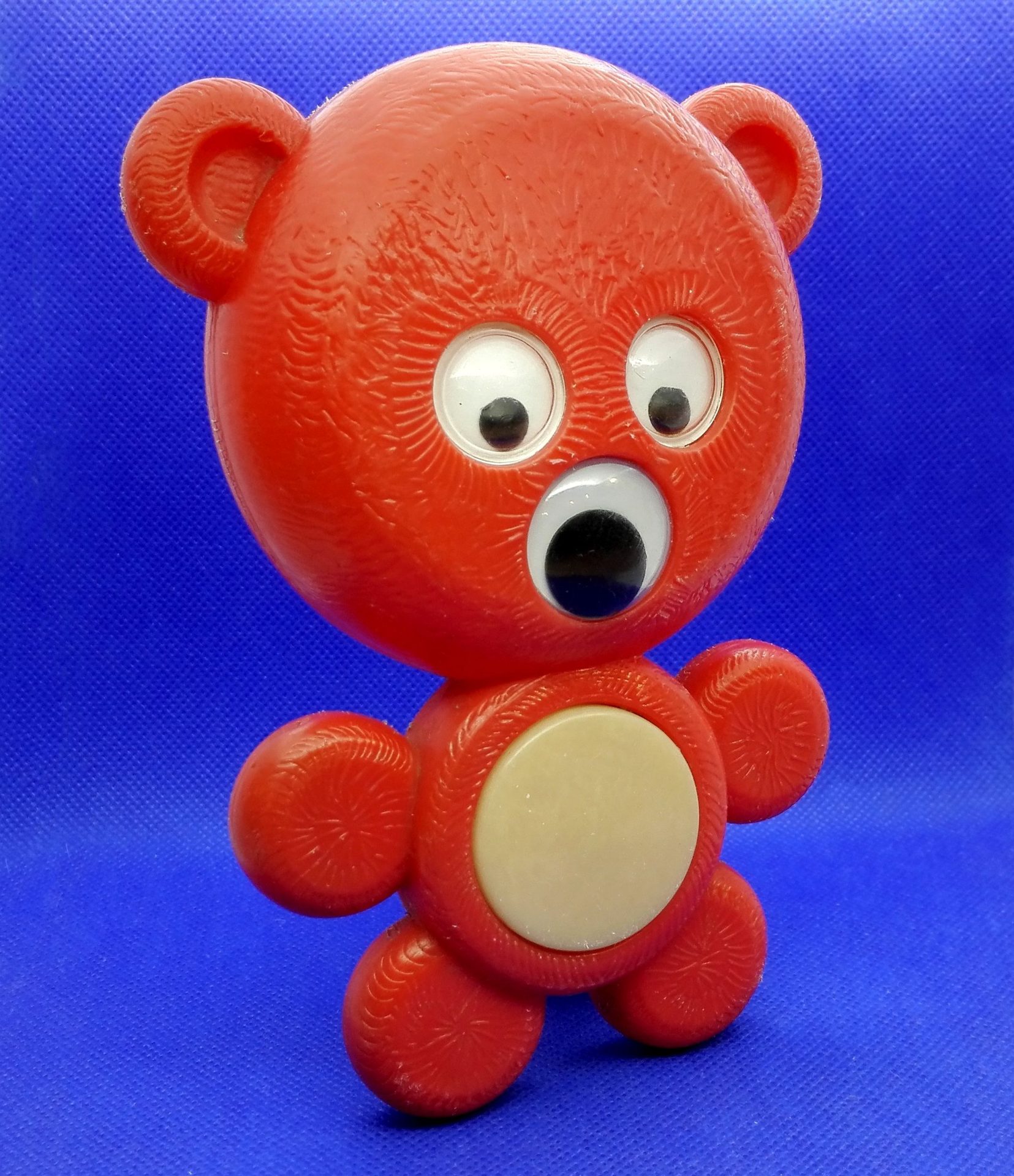 Vintage Soviet Plastic Toy Bear.Antique Toy USSR.Red Teddy Bear 8 Vintage Soviet Plastic Toy Bear.Antique Toy USSR.Red Teddy Bear - Image 8