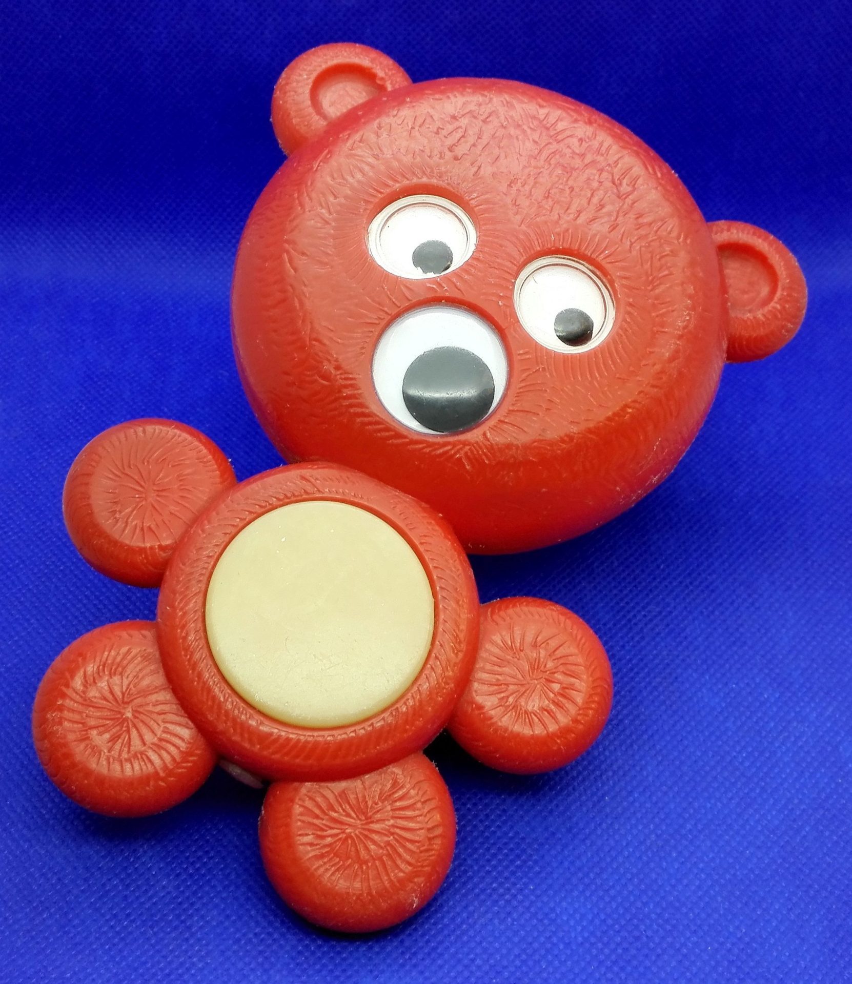 Vintage Soviet Plastic Toy Bear.Antique Toy USSR.Red Teddy Bear 9 Vintage Soviet Plastic Toy Bear.Antique Toy USSR.Red Teddy Bear - Image 9