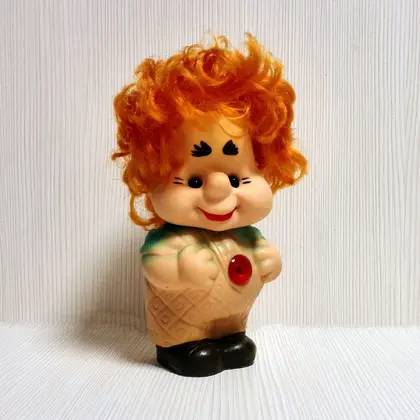 Vintage Soviet Rubber Toy Carlson. Antique Russian Toy Karlsson