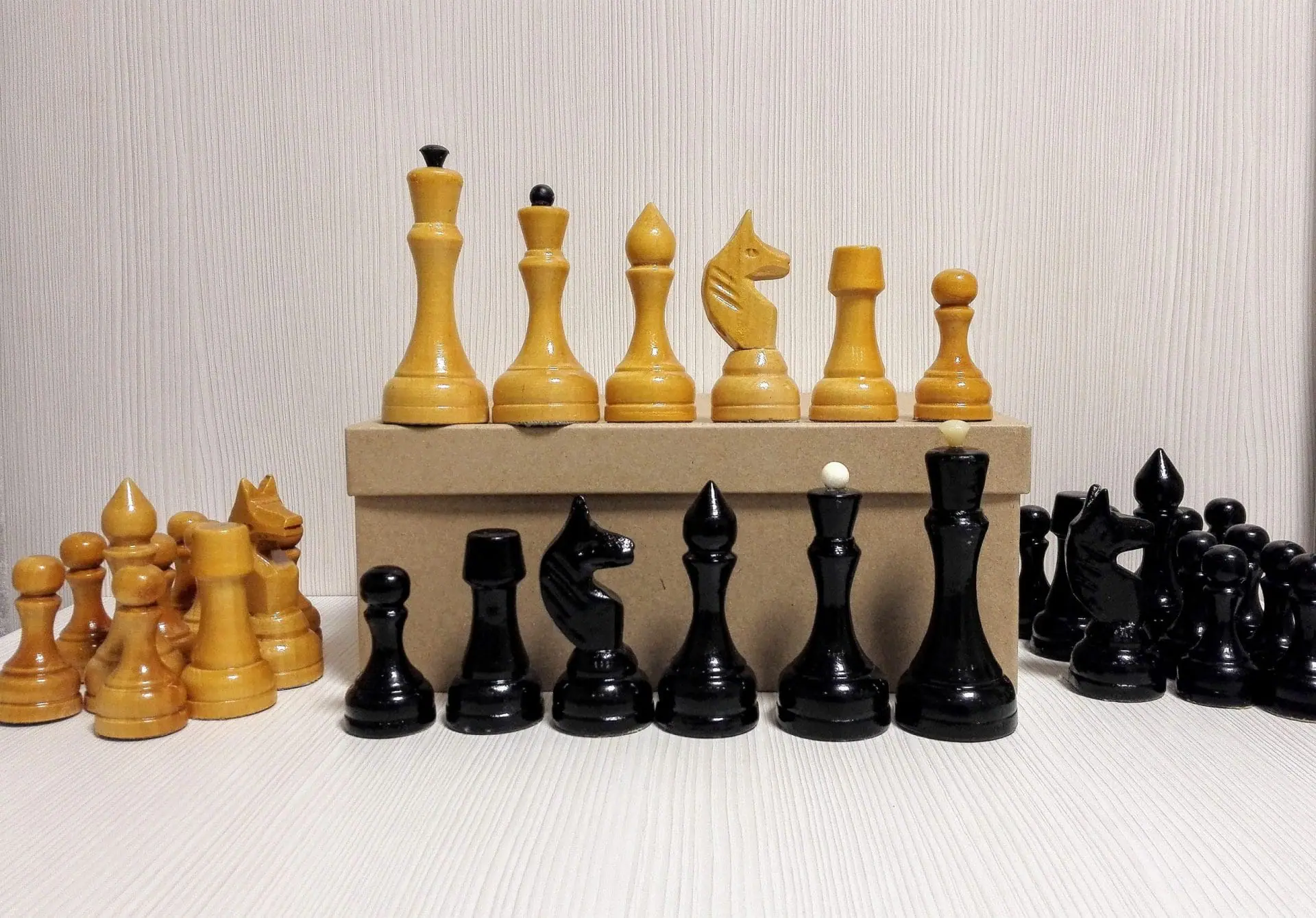 Large Antique Soviet Wooden Chess Pieces. Vintage Russian chess 5 Large Antique Soviet Wooden Chess Pieces. Vintage Russian chess - Image 5