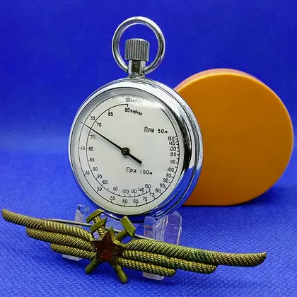 Vintage Soviet Mechanical Chronometer.Rare Antique Stopwatch USSR