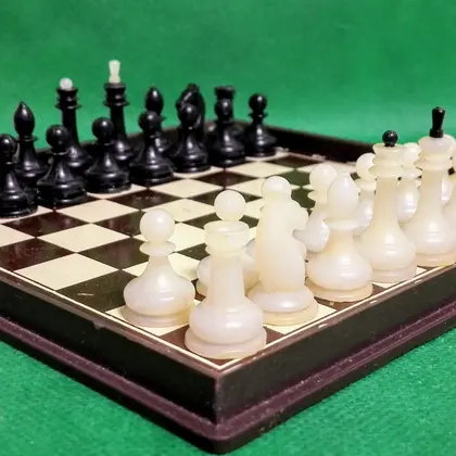 Vintage Soviet Magnetic Travel chess.Pocket chess.Road chess USSR