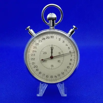 Big Soviet Vintage Stopwatch SLAVA.3 Button Sports Stopwatch USSR