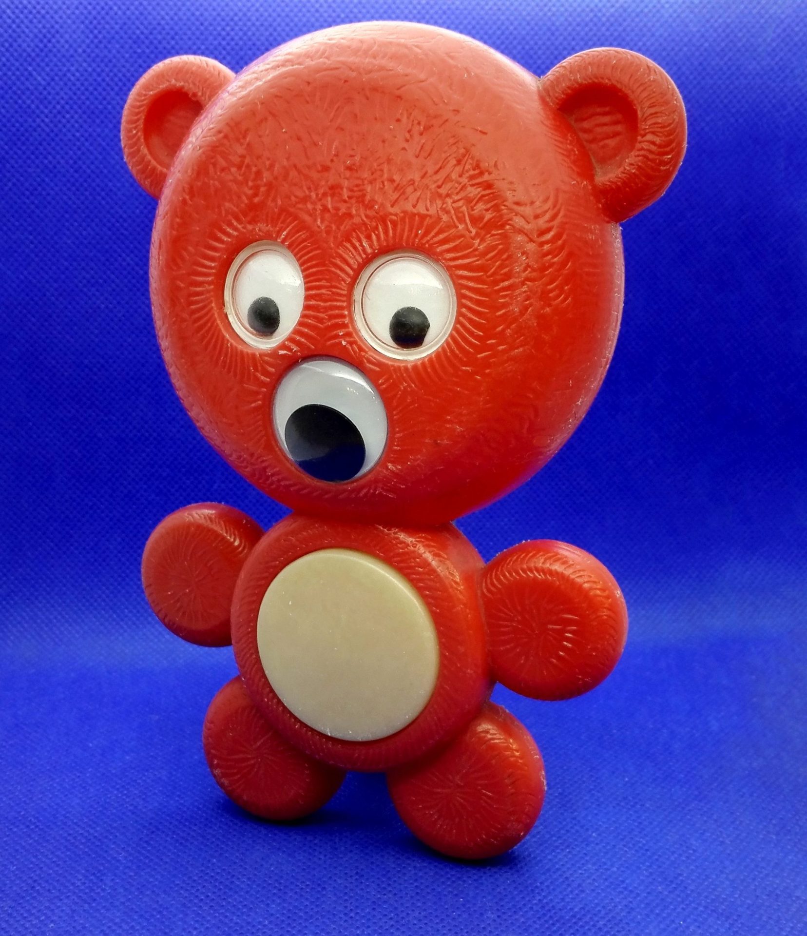 Vintage Soviet Plastic Toy Bear.Antique Toy USSR.Red Teddy Bear 3 Vintage Soviet Plastic Toy Bear.Antique Toy USSR.Red Teddy Bear - Image 3